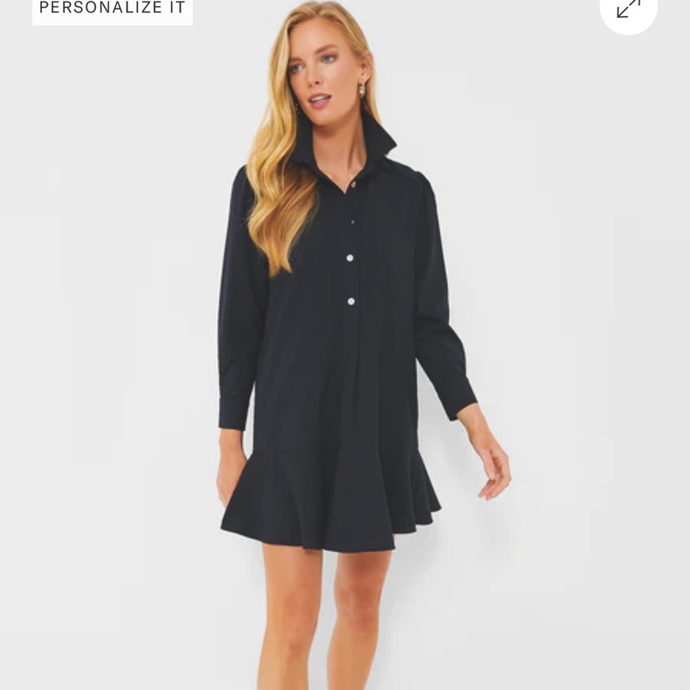 Tuckernuck Black Crepe Callahan Shirt Dress